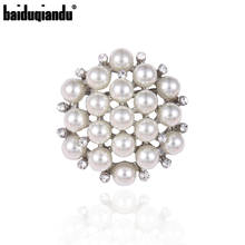 Baiduqiandu-broche pequeño de perlas simuladas, alfileres de solapa, flor, 35mm x 35mm, novedad 2024 - compra barato