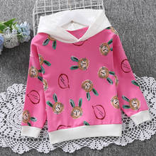 Cotton Baby Girls Hoodies With Cartoon Print Spring Autumn Loose Kids Sweatshirt Cute Children Clothing for 6 8 10 12 Years 2024 - buy cheap