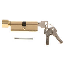 15mm Dia European Single Profile Opening Zinc Alloy Cylinder Lock Core With 3 Keys 90mm 2024 - buy cheap