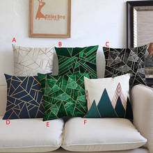 Geométrico impresso travesseiro caso veludo sala de estar decoração travesseiros para sofá capa de almofada decoração para casa veludo 2024 - compre barato
