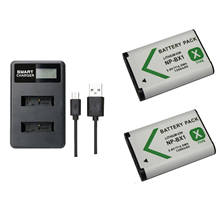 2 pcs 1350mAh NP-BX1 NPBX1 BX1 Battery With LCD Dual Battery Charger for ZV1 DSC-RX100 IV RX10 II RX1 HX300 WX300 WX500 2024 - buy cheap