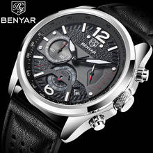 Benyar Luxury Brand Men Analog Leather Sports Watches Men's Army Military Watch Man Quartz Clock Waterproof Relogio Masculino 2024 - buy cheap