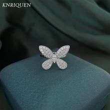 Sparkling 925 Sterling Silver Full High Carbon Diamonds Butterfly Wedding White Rings on Finger Anniversary Gifts for Girlfriend 2024 - buy cheap