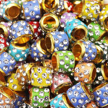 20 unids/lote ronda de diamantes de imitación de cristal de piedra de cristal de Murano perlas encantos Fit para Pandora pulseras Afrcian joyería de las mujeres de 2024 - compra barato