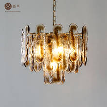 Vintage amber glass chandelier bedroom living room cloakroom dining room chandelier 2024 - buy cheap