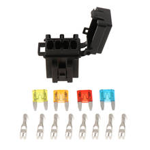 Automotive 4 Way Fuse  Box + 1 Relay Socket For Truck/SUV/Trailer/RV 2024 - buy cheap
