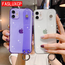 Capa de celular com glitter transparente, capa para iphone 11 case fluorescente macia para iphone xr xs max x xs se 2020 6 6s 7 8 plus 2024 - compre barato