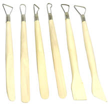 6 inch Twin 6pcs End Pottery Clay Ribbon Cutter Carving Sculpture Tool Craft Set 2024 - buy cheap