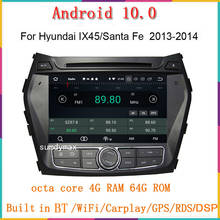 Radio con gps para coche, reproductor Multimedia con Android 128, 4 + 10,0G, dvd, unidad central de audio estéreo, para Hyundai IX45, Santa Fe, 2012-2014 2024 - compra barato