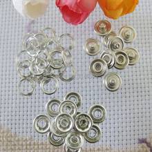 100set prong metal snap button silver plated button about 11mm garment accessory baby romper buckle scrapbooking products 2024 - buy cheap