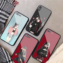 Funda de teléfono de vidrio templado Anime gir para iphone 12 11 Pro Max 5 6 7 8 PLUS X XS XR XSMax, carcasa 12Pro 2024 - compra barato