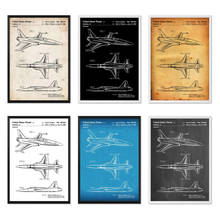 Vintage F-20 Tigershark 1986 Patent Aircraft Wall Blueprint Pilot Poster Canvas Painting Print Wall Décor Living Home Art 2024 - buy cheap