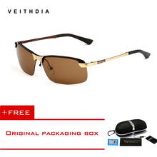 Veithdia DESIGN Rimless Polarized mens sunglasses designer Sun Glasses Driving Goggle For Men oculos de sol male shades 3043 2024 - buy cheap