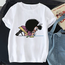 Fashion Toda Mafalda Cute Cartoon T Shirt Women Harajuku Print Short Sleeve Kawaii Girl Top Tee Shirt Summer Women T-shirt 2024 - buy cheap