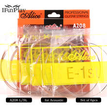Alice A208-L/SL-cuerdas de guitarra acústica, 011, 012 pulgadas, acero inoxidable recubierto, aleación de cobre enrollada para guitarra Folk 2024 - compra barato