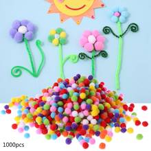 1000Pcs Soft Round Fluffy Craft PomPoms Ball Mixed Color Pom Poms 10mm DIY Craft 2024 - buy cheap