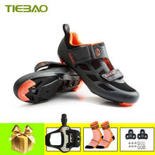 Tiebao sapatilha ciclismo обувь для велоспорта дорожный Триатлон 2019 Мужская дышащая обувь для шоссейного велосипеда спортивная обувь для верховой езды 2024 - купить недорого