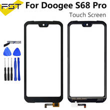 Tela de toque preta para doogee s68 pro, partes de reparo perfeito, sensor de painel de toque, lente de vidro para doogee s68 pro, sensor de telefone + ferramentas 2024 - compre barato