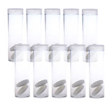 10Pcs/set 32mm Applied Protective Tube Holder Clear Round Cases Coin Storage 2024 - buy cheap