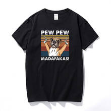 New Summer Fashion Men T-Shirts Pew Pew Madafakas Vintage T Shirt Gift for Boxer Lovers Top Cotton T-Shirt For Man And Woman 2024 - buy cheap
