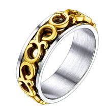 Anel de pulseira giratória u7, jóias artesanais da moda com nó, alívio do estresse, anéis do tamanho 6 7 8 9 10 11 12 para homens e mulheres 2024 - compre barato