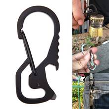 New Outdoor Tools Carabiner Cap Lifter Hex Driver Bottle Opener Keychain Ring Climbing Accessories,EDC Card Tool Black, Silver 2024 - buy cheap