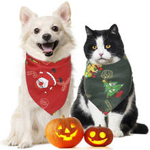 1/2PCS Christmas Pet Bandana Lovely Pet Bib Triangle Bandana Bib Pet Ties Collar for Dogs Cats Christmas Costume Accessories 2024 - buy cheap