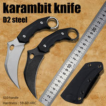 G10 Handle Utility Tactical Fixed Blade Knives Hunting Survival Camping EDC Tool Csgo Karambit Knife D2 2024 - buy cheap