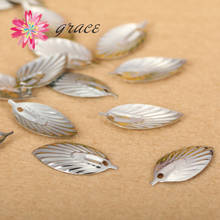 100pc/lot 9x18mm Iron Metal Leaf Leaves Pendants Charms Accessories Materials for Jewelry Making Crafts Diy Needlework Handmade 2024 - buy cheap