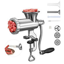 Picadora de carne y salchichas Manual, utensilios de mano para hacer fideos, picadora de acero inoxidable, fabricante de Pasta, herramienta de cocina para el hogar 2024 - compra barato