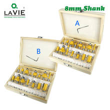 LAVIE 15pcs 8mm Router Bit Set Trimming Straight Milling Cutter for Wood Bits Tungsten Carbide Cutting Woodworking MC02006 2024 - buy cheap