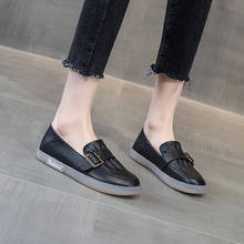 2021 spring new large size beef tendon soft sole women's shoes leather white shoes flat sole shoes non-slip pregnant women shoes 2024 - buy cheap