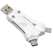 Unidad Flash 4 en 1, adaptador Usb micro-sd y lector de tarjetas Tf para Iphone 5, 6, 7, 8, Ipad, Macbook, cámara Android 2024 - compra barato