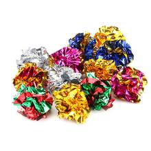 12pcs Crinkle Balls Cat Toys Interactive Sound Ball Big Nylon Balls Ring Paper Sound Toy for Cat Kitten Playing Interactive 2024 - buy cheap