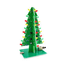 Three-Dimensional 3D Christmas Tree LED DIY Kit Red/Green/Yellow LED Flash Circuit Kit Electronic Fun Suite 2024 - buy cheap