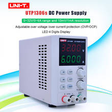 UNI-T-minifuente de alimentación UTP1306S ajustable de alta precisión, conmutación de 0-32V 0-6A para fuente de alimentación de CC, pantalla de 4 dígitos, LED de CA 220V 50Hz 2024 - compra barato