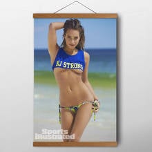 Pinturas de desplazamiento para mujer, modelo de Hannah Davis, chica Sexy, carteles de bikini de playa, impresiones de lienzo, arte de pared para decoración de sala de estar 2024 - compra barato