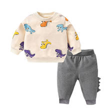 Keelorn conjunto de camiseta e calça infantil, roupas para bebês meninos com desenho de dinossauro, camisetas para crianças de 1-4 anos 2024 - compre barato