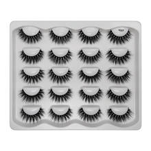 Ysdo-pestañas postizas 3d, 10 pares, largas, naturales, voluminosas, maquillaje, suaves 2024 - compra barato