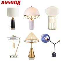 AOSONG Modern Ceramic Table Lamps For Bedside Variety Design E27 Desk Lights Home LED Decoration Foyer Living Room Hotel 2024 - buy cheap