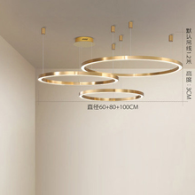 Luminária pendente de luxo pós-moderno, 2019, novo estilo nórdico, arte, anel criativo, sala de estar, lustre, iluminação
