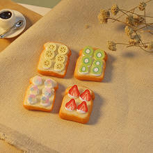 1Pcs 1/12 Dollhouse Miniature Accessories Mini Fruit Toast Model Toy Simulation Food for Bakery Doll House Decoration 2024 - buy cheap