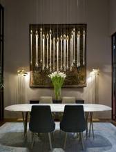 Luxury post-modern aluminum crystal chandelier French living room dining hall lights American minimalist designer villa 2024 - buy cheap