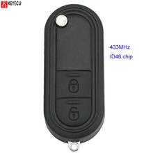 keyecu Flip Remote Control Car Key 2 Button Fob Transmitter 433MHz ID46 chip for MG 3 2024 - buy cheap