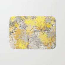 Alfombras de baño de árboles amarillos y grises abstractos, felpudo antideslizante absorbente de franela para puerta de entrada, alfombra de baño 2024 - compra barato
