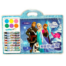 Книга для рисования Disney frozen girls, Мультяшные игрушки, раскраски для мальчиков, автомобили, Микки, Минни, раннее образование, подарок для детей на день рождения 2024 - купить недорого