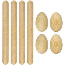 New 8 Pcs Musical Percussion Instrument, Including 4 Pcs Musical Rhythm Sticks Wood Claves and 4 Pcs Wood Egg Shakers 2024 - buy cheap