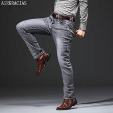 AIRGRACIAS Jeans Men Classic Retro Nostalgia Straight Denim Jeans Men Plus Size 28-38 Men Brand Long Pants Trousers 2024 - buy cheap
