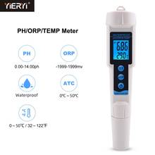 Yieryi-medidor de ph digital 3 em 1, testador de qualidade da água com luz de fundo, multiparâmetro 2024 - compre barato