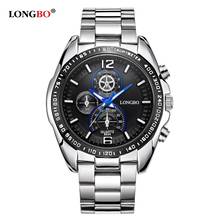 LONGBO Luxury Brand Stainless Steel Strap Analog Men's Quartz Watch Casual Watch Men Wristwatch relogio masculino 2024 - buy cheap